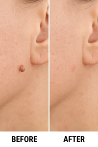 Skin tags removal Hartlepool before and after