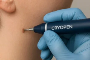 Person receiving skin tag removal Hartlepool