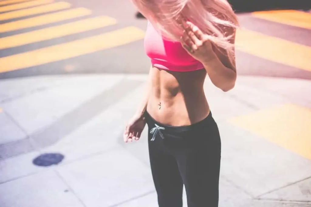 Woman with toned stomach after LA-EMS Body Sculpting Treatment Hartlepool